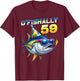 O'fishally 59 Year Old Funny Fishing 59th Birthday Tuna Fish T-Shirt - T-Shirt | Maroon
