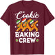 Dancing Gingerbread Man Cookie Baking Crew Christmas Funny T-Shirt - T-Shirt | Maroon
