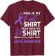 This Is My Fight Shirt Lupus Awareness Support Purple Ribbon T-Shirt - T-Shirt | Maroon
