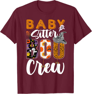Babysitter Boo Crew Halloween Matching T-Shirt - T-Shirt | Maroon