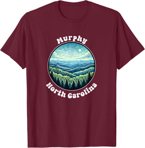 Murphy North Carolina Mountains Forest Vacation Souvenir T-Shirt - T-Shirt | Maroon