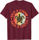 Retro Skip A Straw Save A Turtle T-Shirt - T-Shirt | Maroon