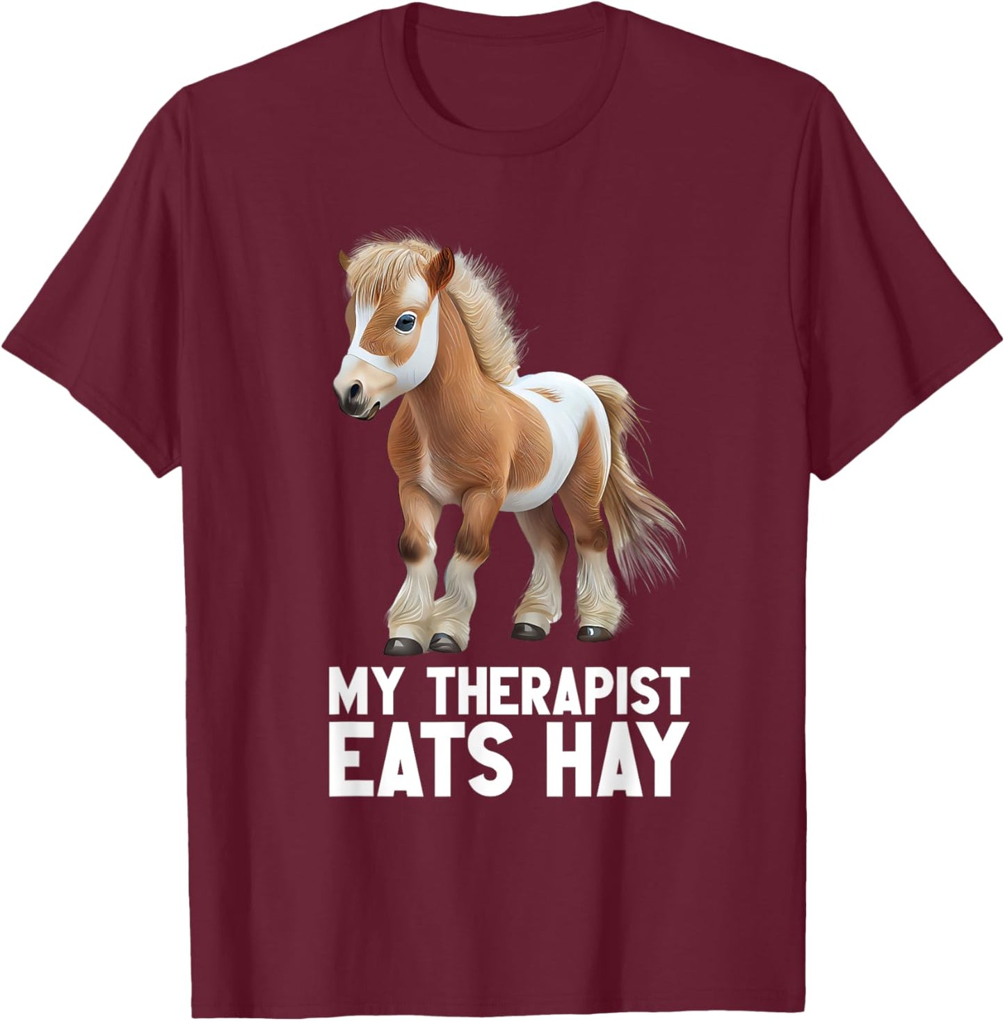 Miniature Horse Mini Horse Pet Tiny Horse Lover Pony Tie Dye T-Shirt - T-Shirt | Maroon