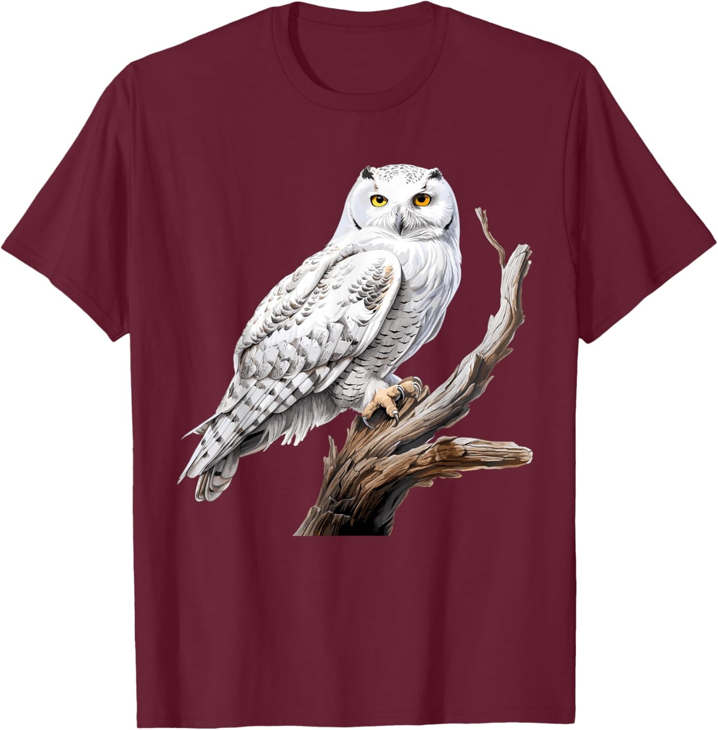 Snowy Owl, Ornithology Snowy Owl T-Shirt - T-Shirt | Maroon