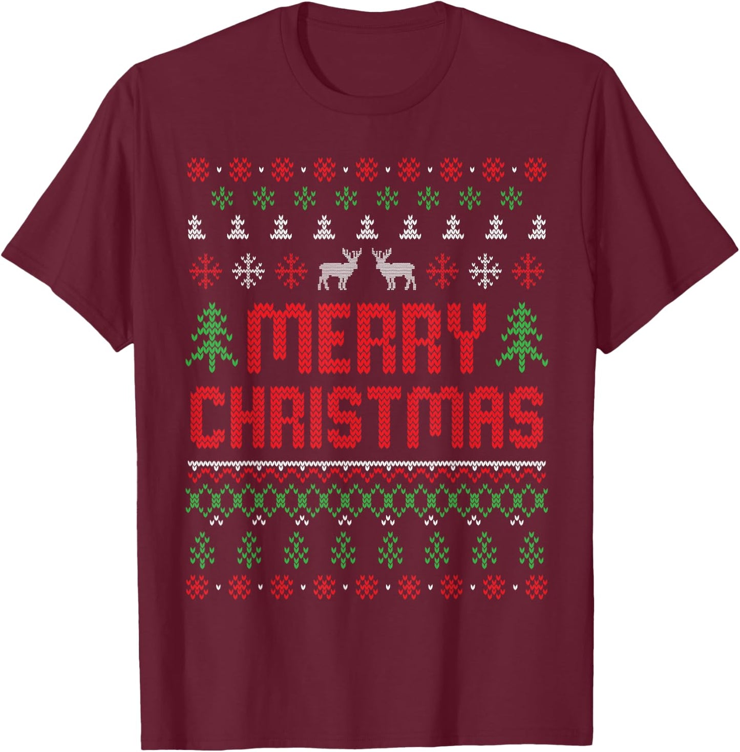 Merry Christmas T-Shirt - T-Shirt | Maroon
