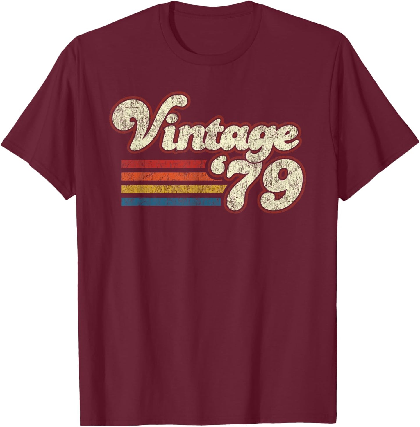Retro Vintage 1979 Birthday T-Shirt - T-Shirt | Maroon