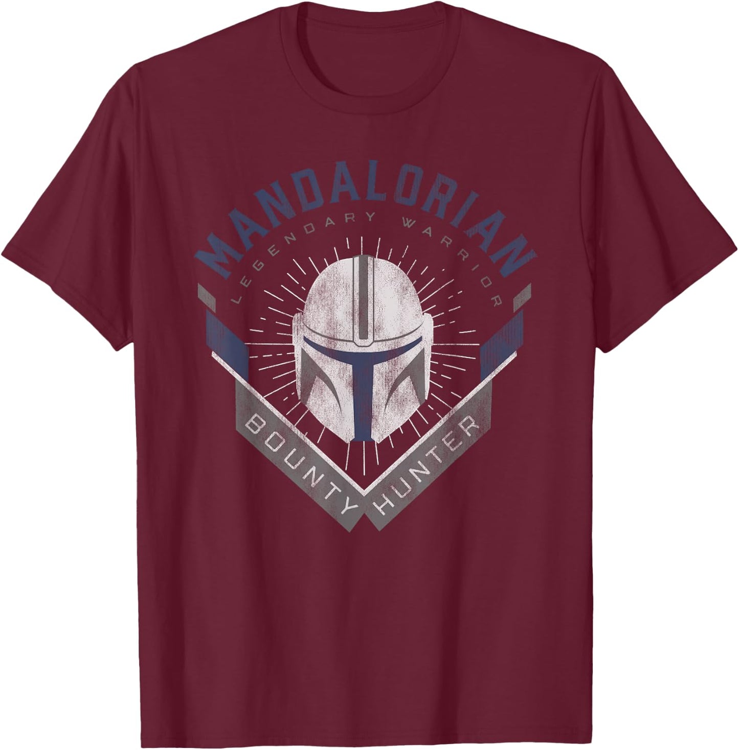 Star Wars The Mandalorian Legendary Warrior Bounty Hunter T-Shirt - T-Shirt | Maroon