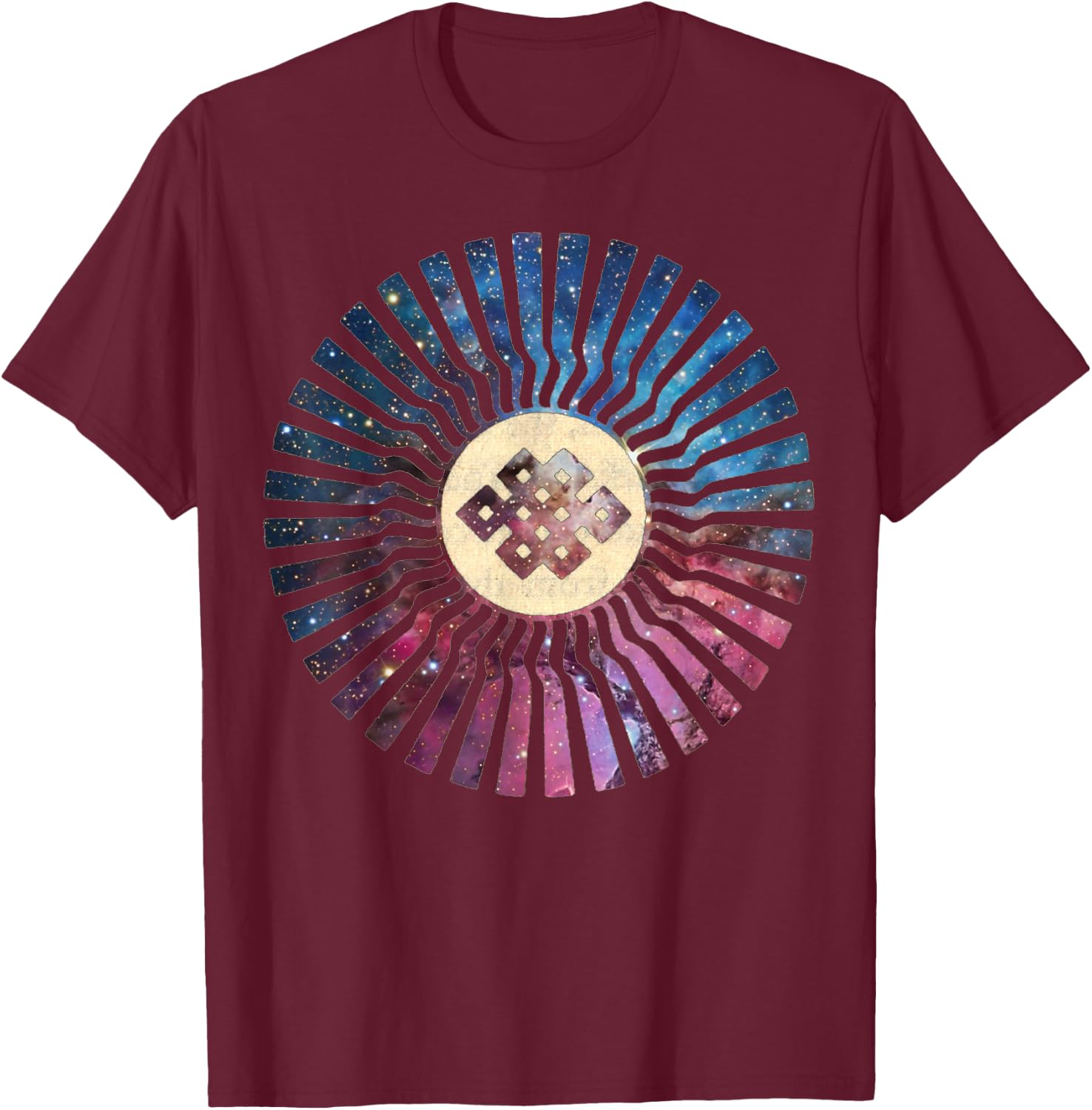 Shambhala Great Eastern Sun - Tibetan Buddhist Enlightenment T-Shirt - T-Shirt | Maroon