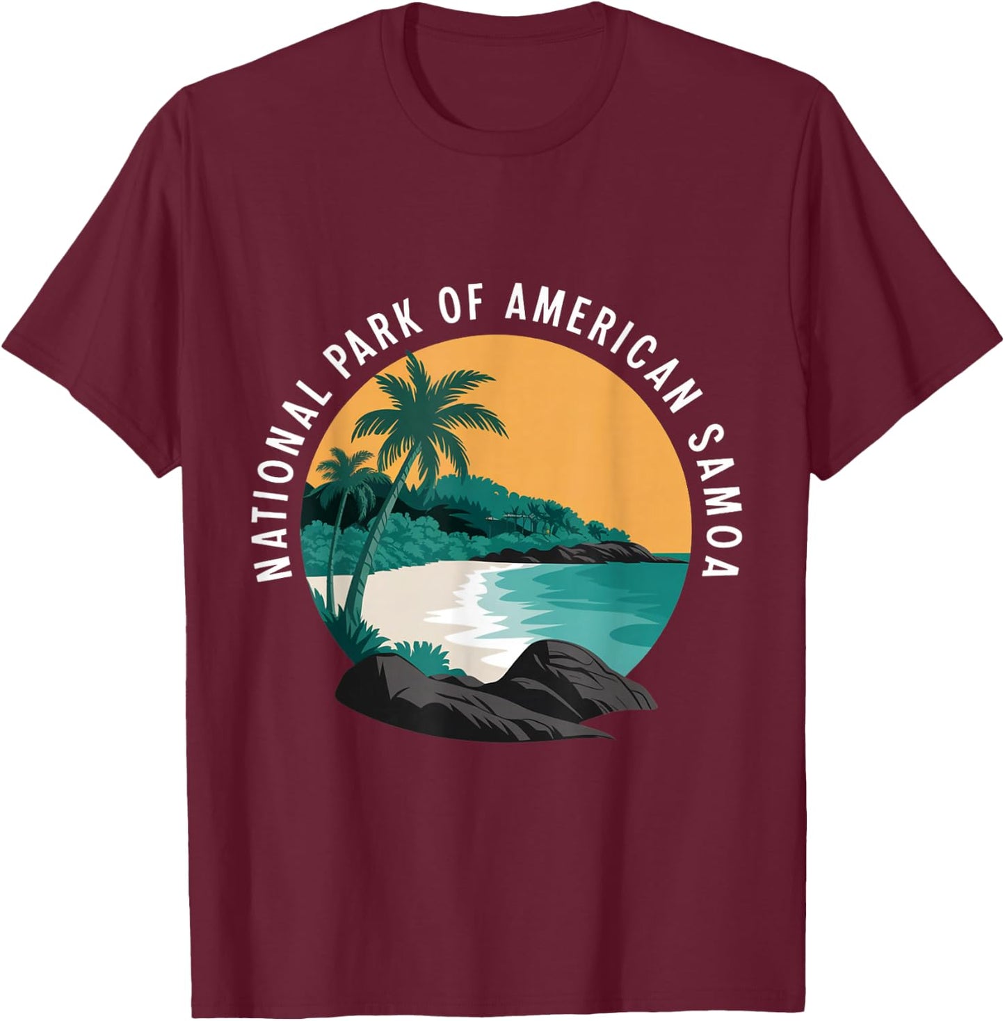 National Park Of American Samoa T-Shirt - T-Shirt | Maroon