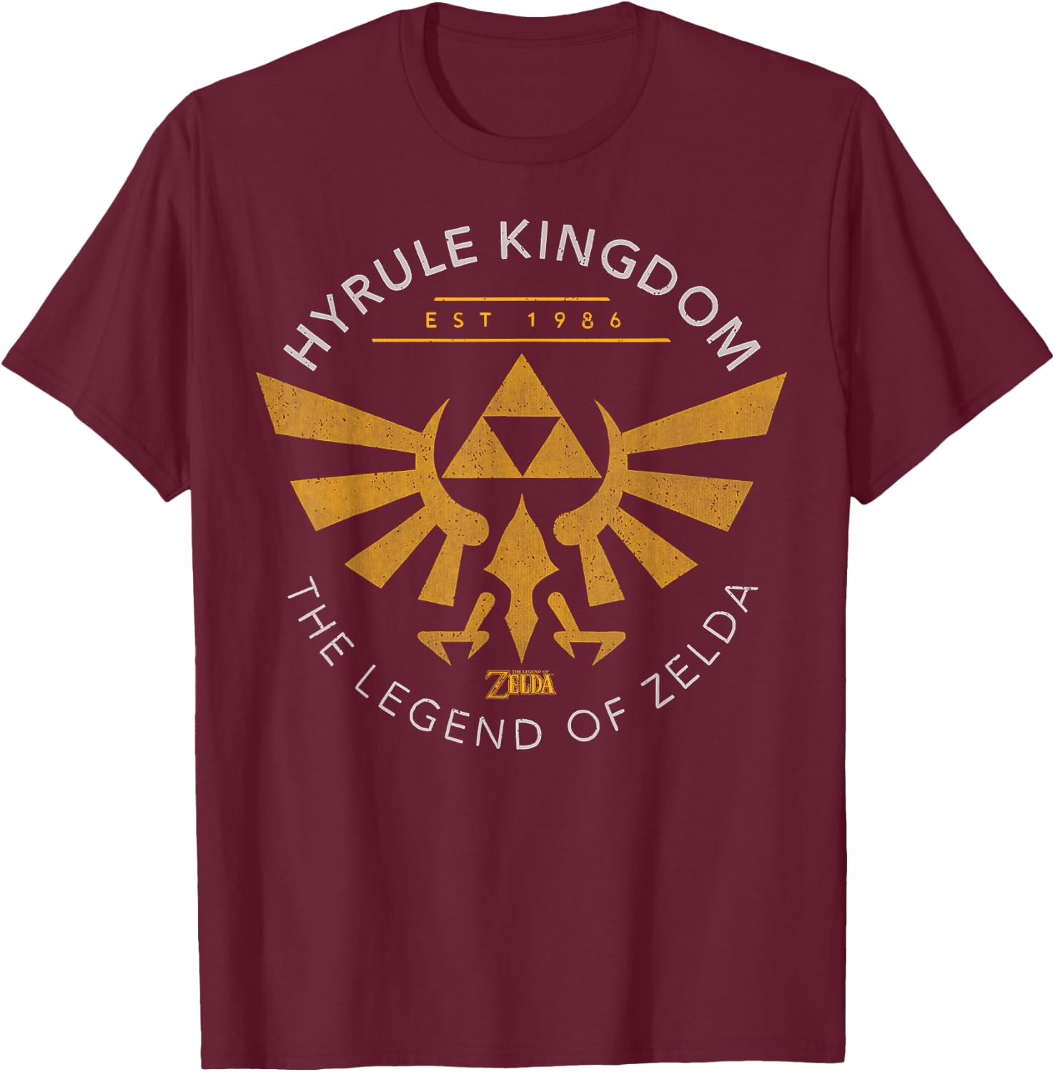 The Legend of Zelda Hyrule Kingdom Established 1986 T-Shirt - T-Shirt | Maroon