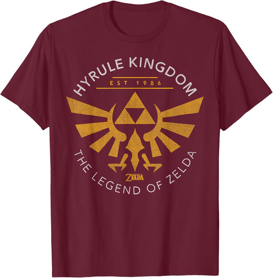 The Legend of Zelda Hyrule Kingdom Established 1986 T-Shirt - T-Shirt | Maroon