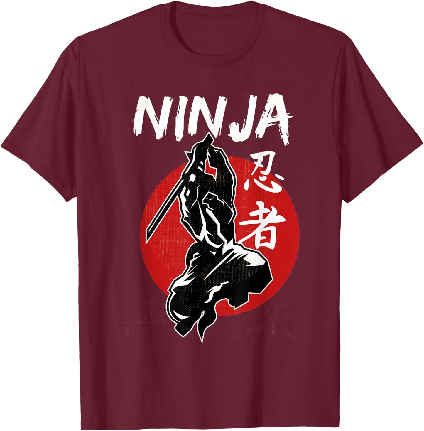 Ninja Samurai, Funny Ninja Karate Apparel for Kung-Fu Lovers T-Shirt - T-Shirt | Maroon
