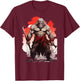 Samurai Bigfoot Warrior Japanese Ninja Bigfoot Kawaii T-Shirt - T-Shirt | Maroon