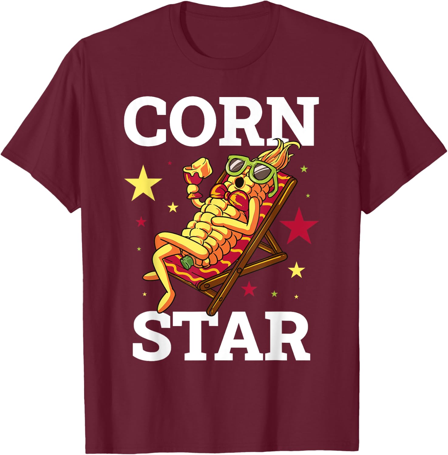 Corn Star T-Shirt - T-Shirt | Maroon
