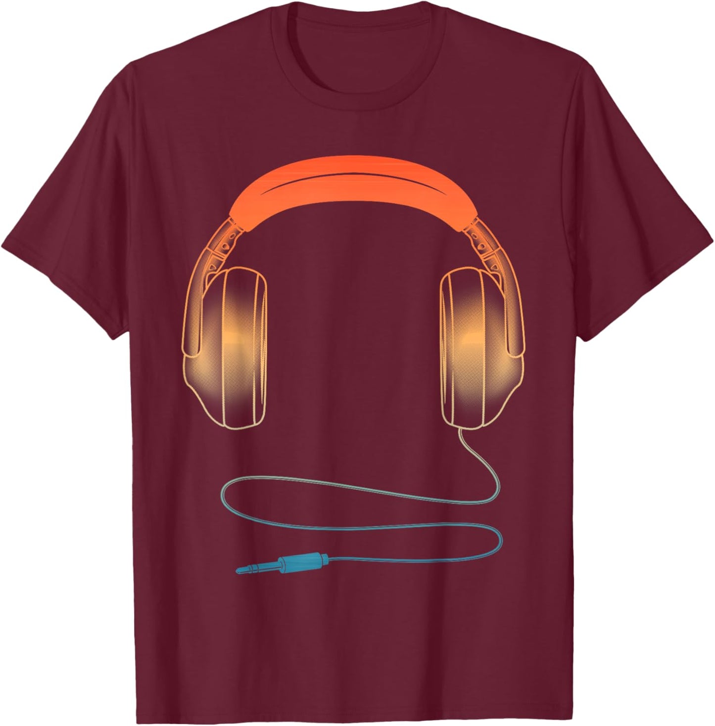 Cool Headphones Design Women DJ Music Artist Lover T-Shirt - T-Shirt | Maroon