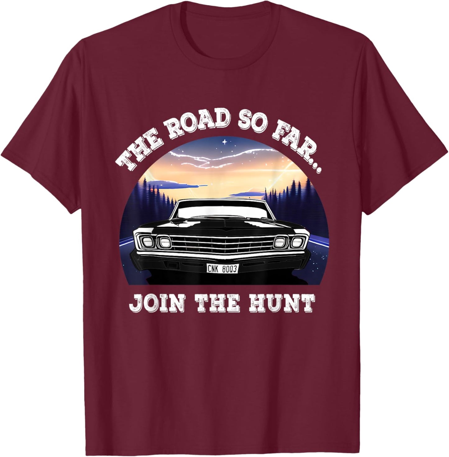 The Road So Far SPN T-Shirt - T-Shirt | Maroon