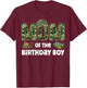 Mom of the Birthday Boy Army Camouflage Birthday Party T-Shirt - T-Shirt | Maroon