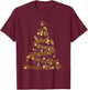 Handbell Christmas Tree! Hand Bell Choir Ringers Holiday T-Shirt - T-Shirt | Maroon