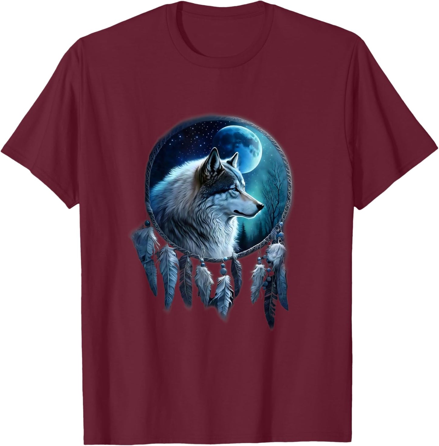 Love wolf Women Shirt wolf Lovers for kids and girls T-Shirt - T-Shirt | Maroon