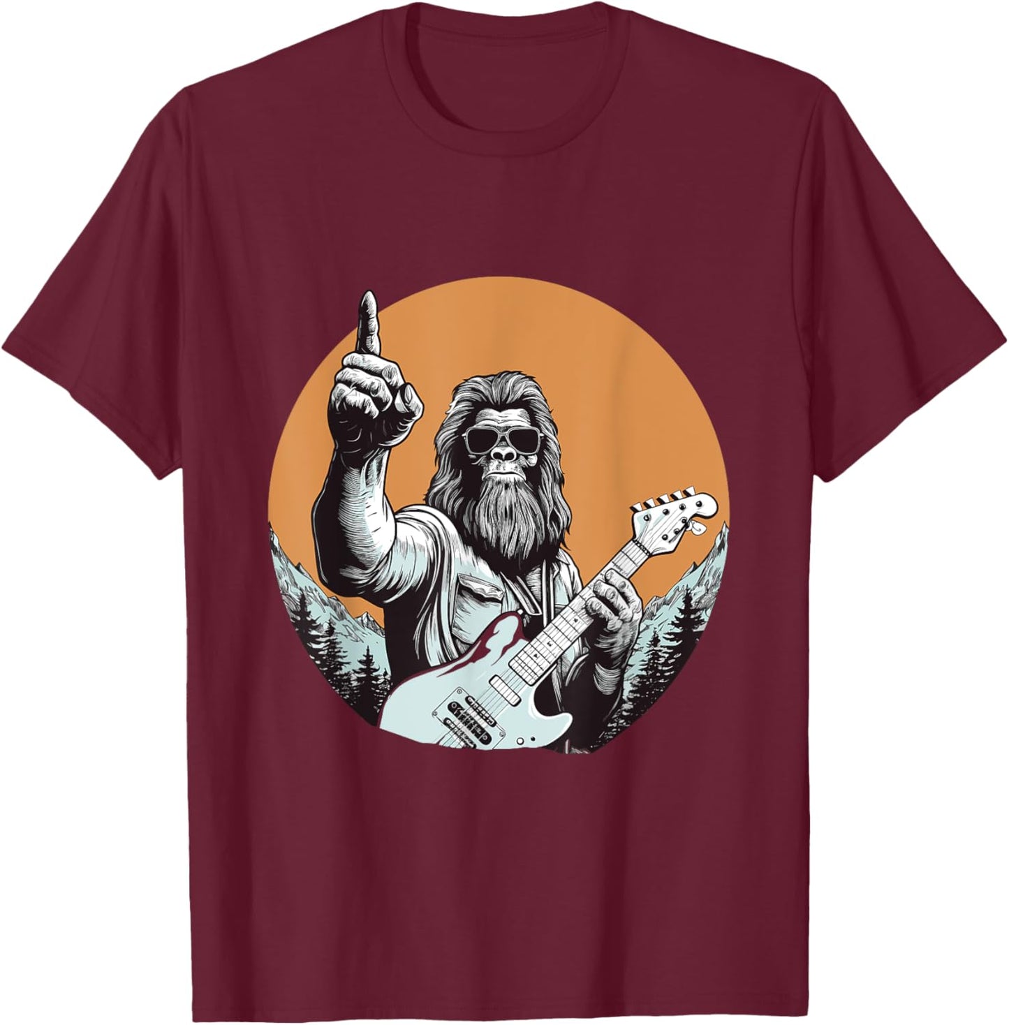 Bigfoot funny Sasquatch Design, Bigfoot T-Shirt - T-Shirt | Maroon