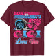 Burnouts or Bows Gigi Loves You Pink Blue Gender Reveal T-Shirt - T-Shirt | Maroon