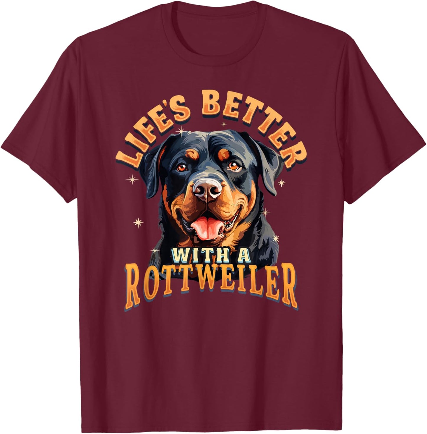 Rottweiler Dog Rott Mom Puppy Rottie Men Women T-Shirt - T-Shirt | Maroon
