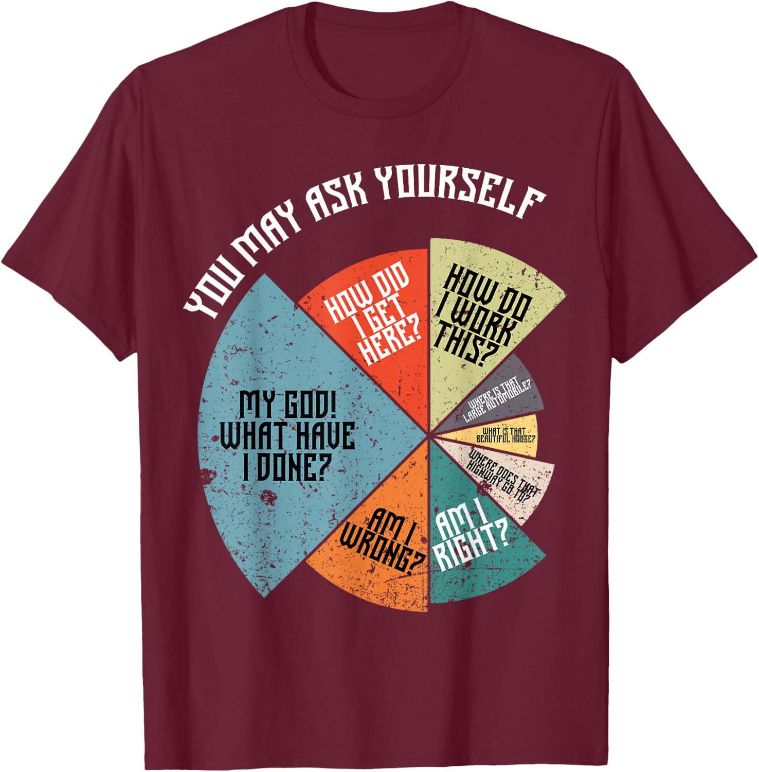 80's Music Retro Lyrics Funny 80s T-Shirt - T-Shirt | Maroon