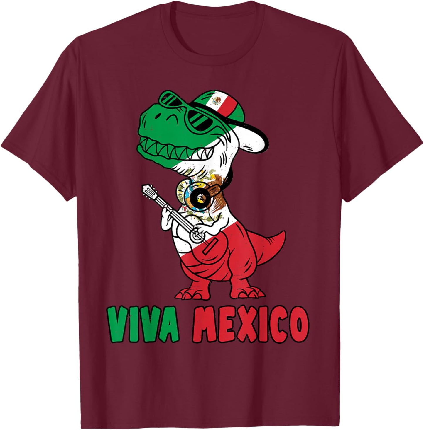 Viva Mexico Kids Independence Day Funny Dance Mexican T-Shirt - T-Shirt | Maroon