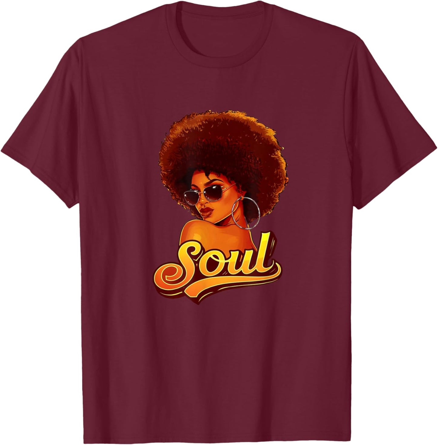 Vintage Funk Soul Music, Brotha, Sista Retro 60s 70s 80s T-Shirt - T-Shirt | Maroon