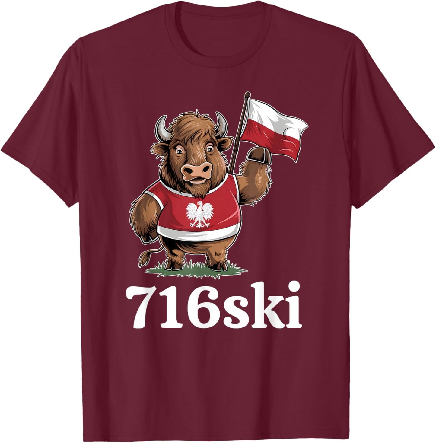 716ski Dyngus Day 2025 in Buffalo, New York Polish American T-Shirt - T-Shirt | Maroon