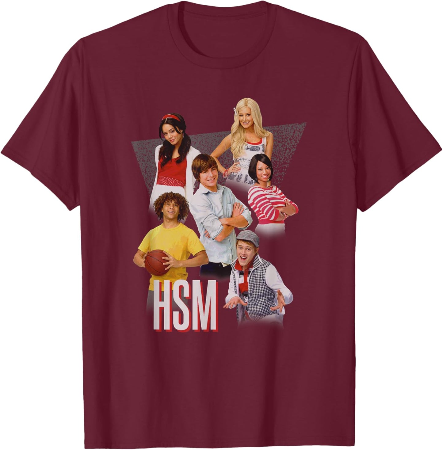 Disney High School Musical The Series HSM Vintage Group Shot T-Shirt - T-Shirt | Maroon