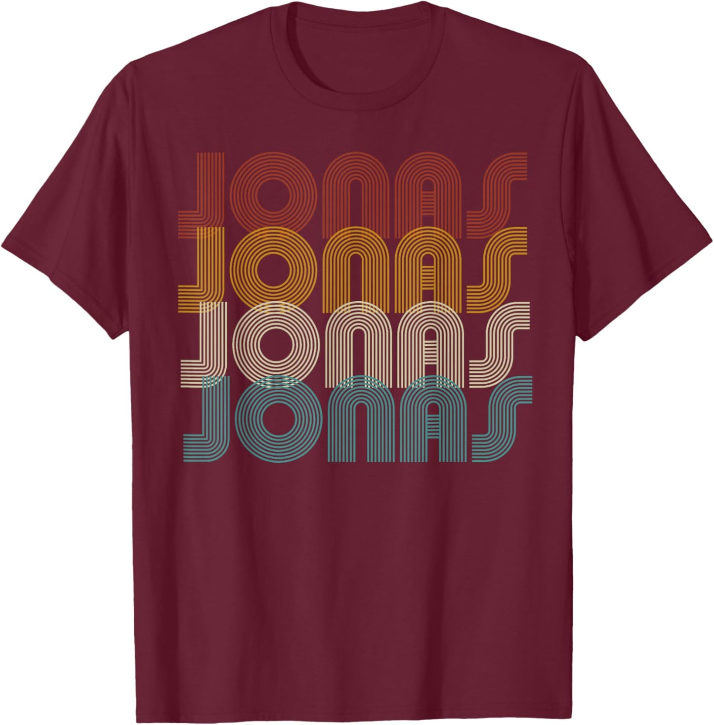 Personalized Name Jonas I Love Jonas vintage Pride retro T-Shirt - T-Shirt | Maroon