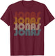 Personalized Name Jonas I Love Jonas vintage Pride retro T-Shirt - T-Shirt | Maroon