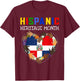 Hispanic Heritage Month Dominican Kids Boys Girls T-Shirt - T-Shirt | Maroon