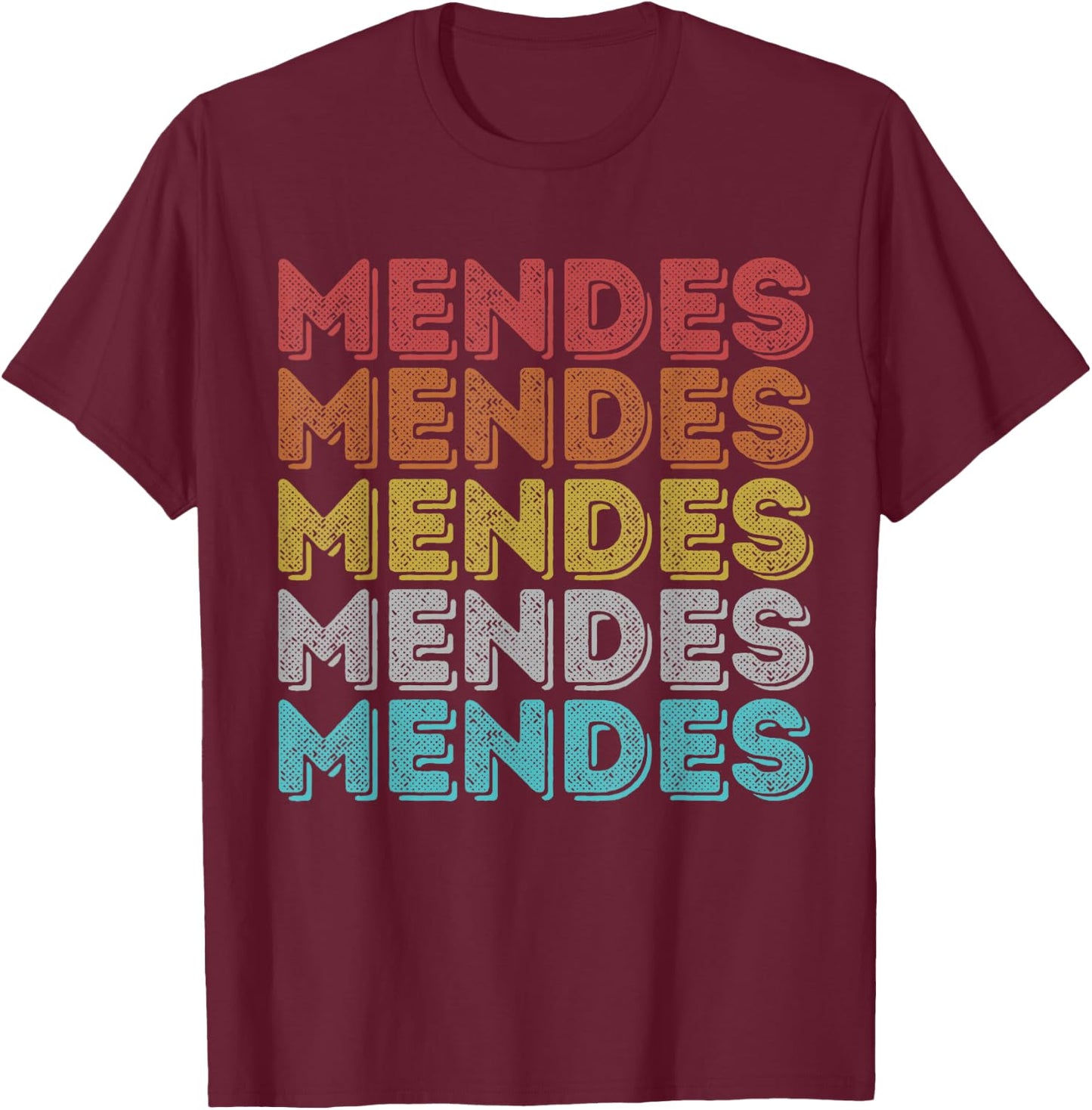 Vintage Retro Mendes T-Shirt - T-Shirt | Maroon