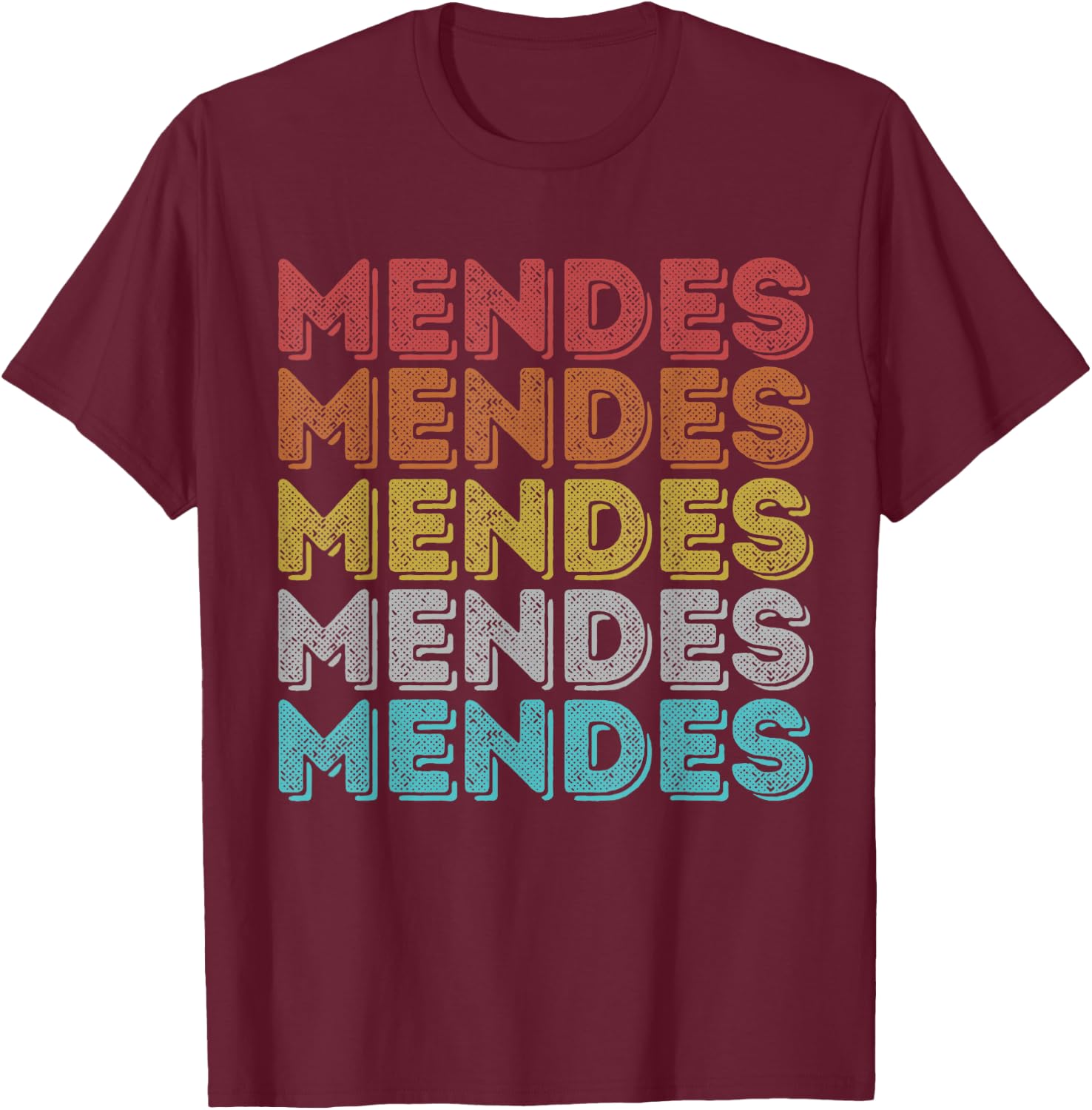 Vintage Retro Mendes T-Shirt - T-Shirt | Maroon