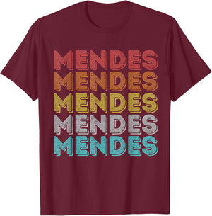 Vintage Retro Mendes T-Shirt - T-Shirt | Maroon