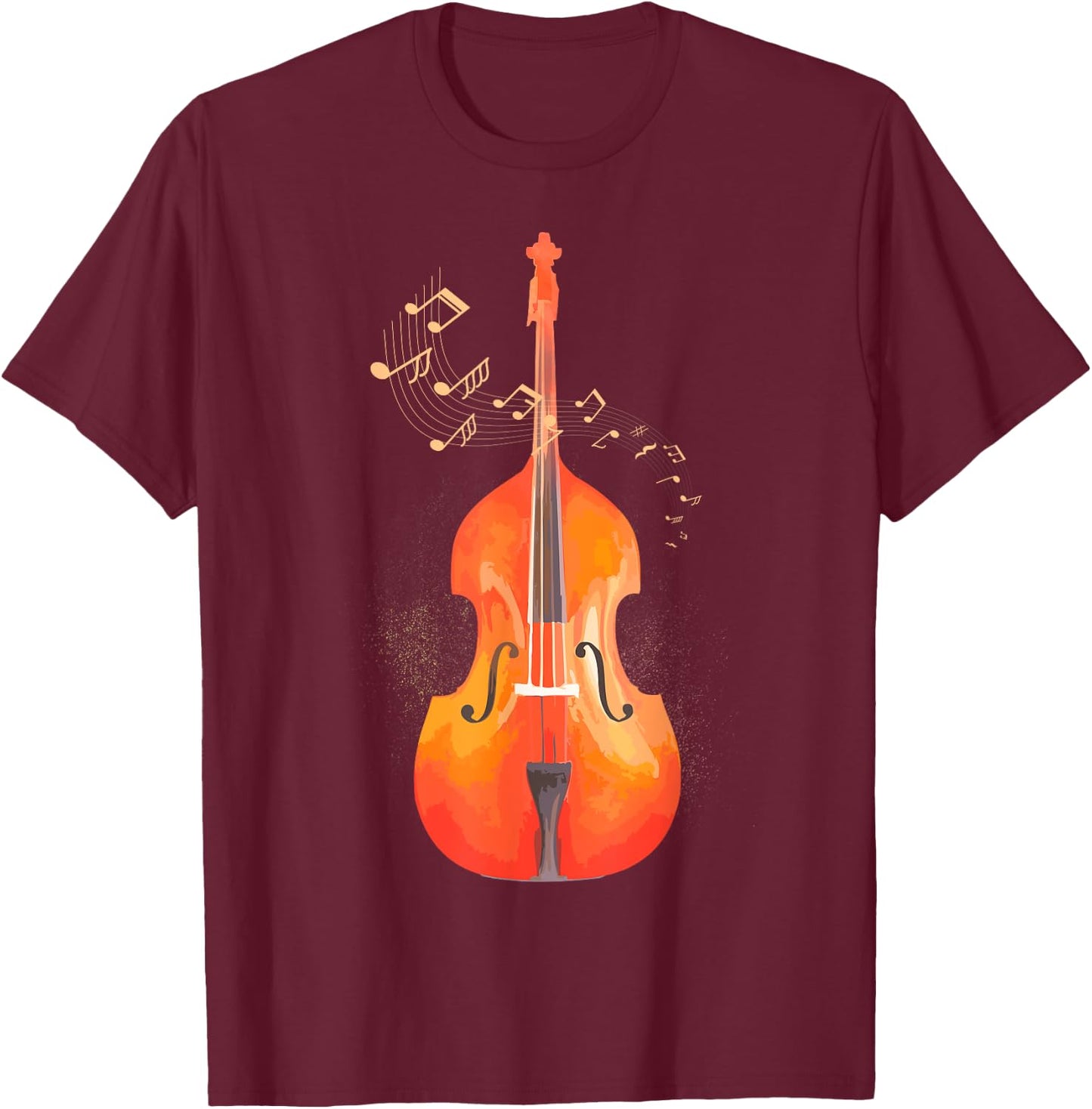 Double Bass Art Classical Music Jazz Upright Gift T-Shirt - T-Shirt | Maroon