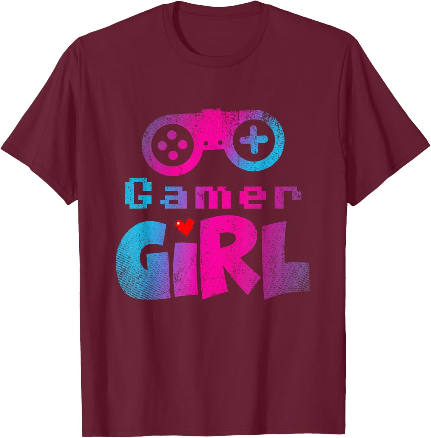 Video Game Nerd E Sport Gaming Girl Gamer Gift Gamer T-Shirt - T-Shirt | Maroon