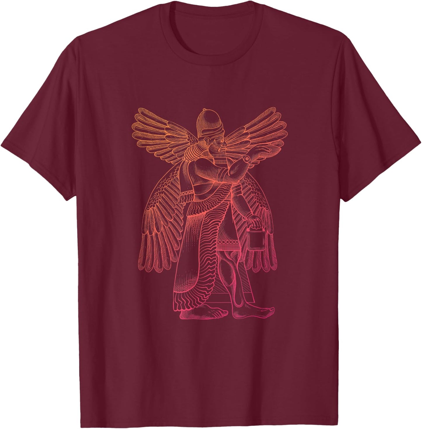 Enki Enlil - Ancient Sumerian Diety King Anunnaki Nibiru T-Shirt - T-Shirt | Maroon