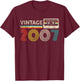 Vintage 2007 Classic Birthday 2007 Cassette Tape Vintage T-Shirt - T-Shirt | Maroon