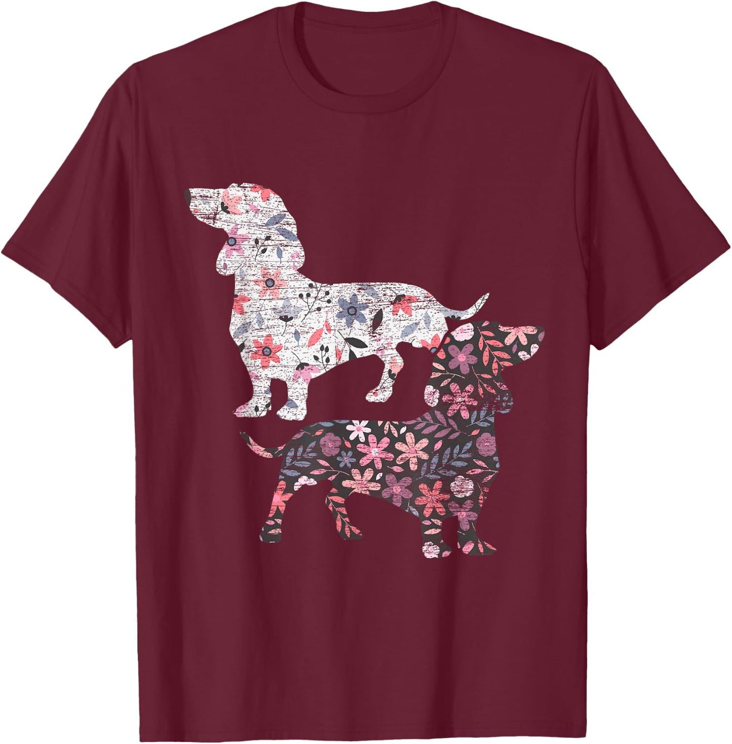 Vintage Dachshund T-Shirt - T-Shirt | Maroon