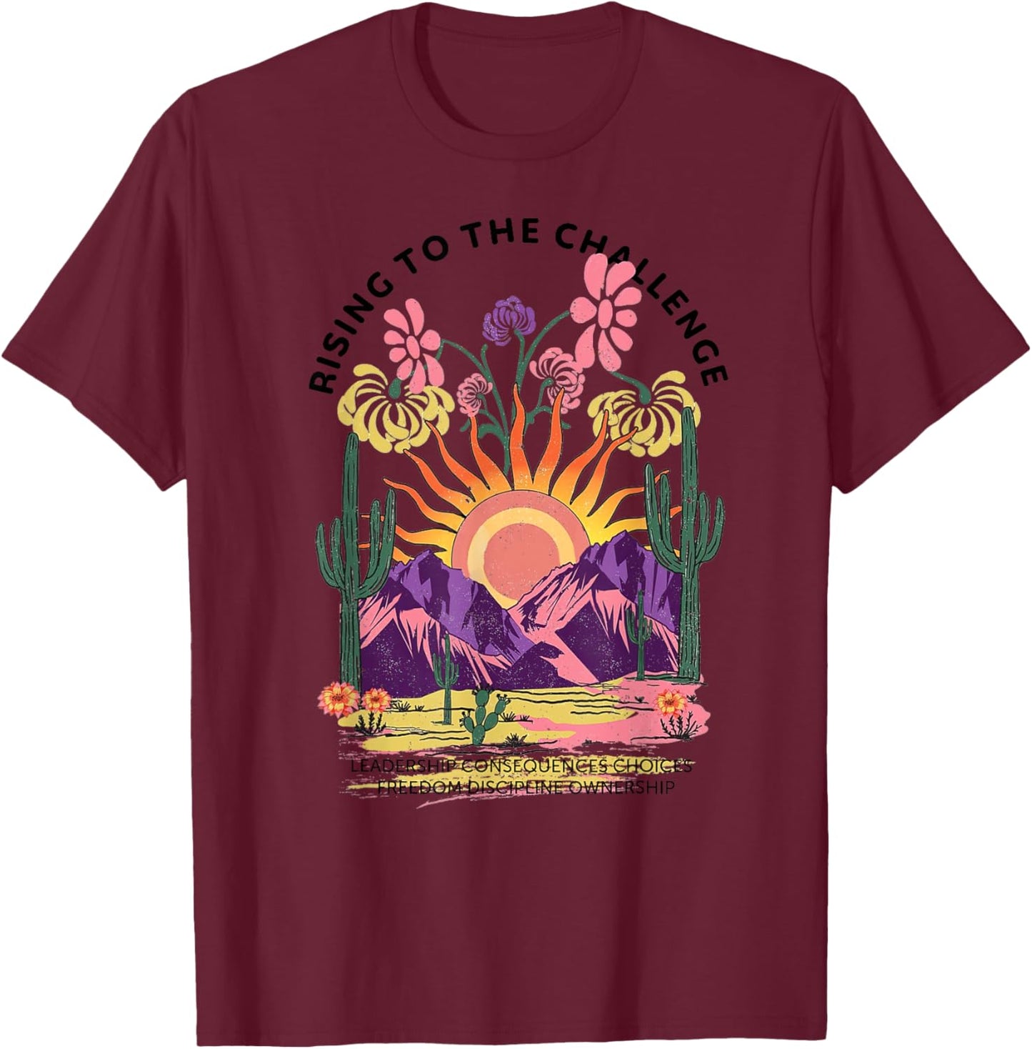 Rising to the Challenge Homeschool Classical Conversations T-Shirt - T-Shirt | Maroon
