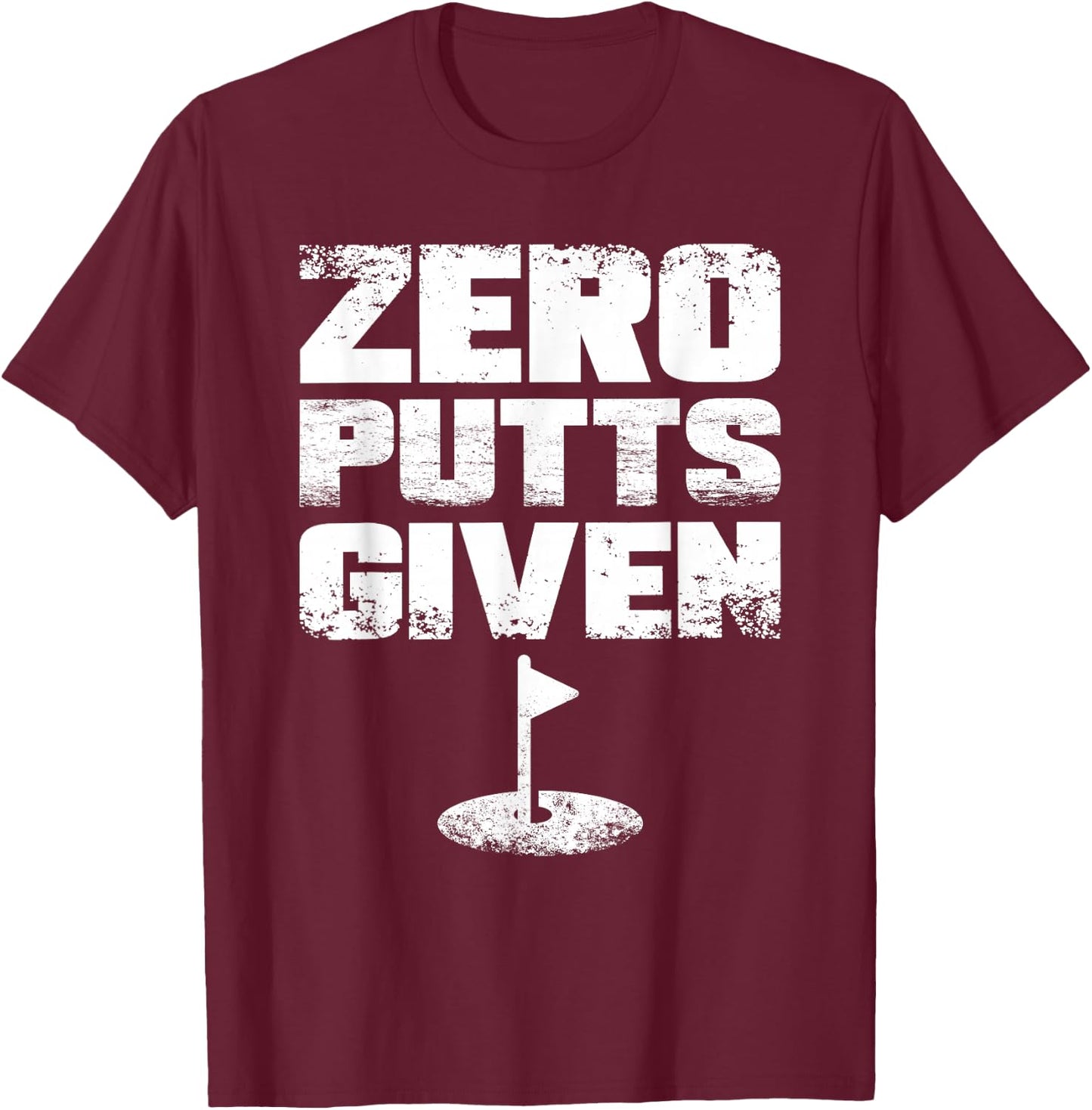 Golf Stuff Men's Black Modern Fun Golf , Small, , Short Sleeve, Classic Fit, Polyester 100% T-Shirt - T-Shirt | Maroon