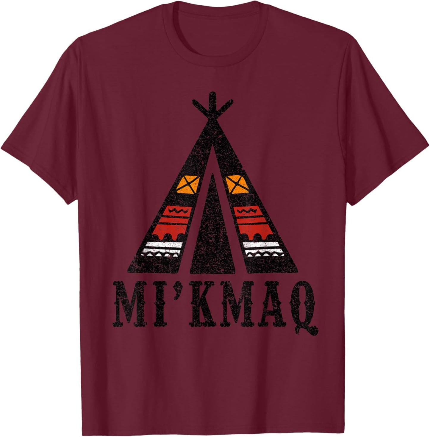Mi'kmaq Tribe Pride Native American Indian Culture T-Shirt - T-Shirt | Maroon