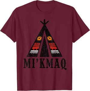 Mi'kmaq Tribe Pride Native American Indian Culture T-Shirt - T-Shirt | Maroon