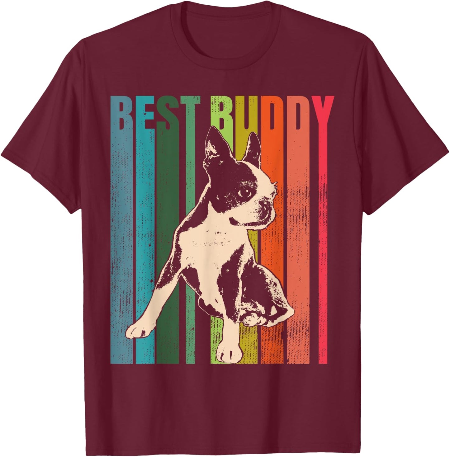 99 Gifts Boston Terrier Dog , -Adults & Kids, Black, Short Sleeve, Small T-Shirt - T-Shirt | Maroon