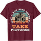 Boy Who Loves To Take Pictures Photographer Photography T-Shirt - T-Shirt | Maroon