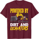 Toddler Construction Vehicle Excavator T-Shirt - T-Shirt | Maroon