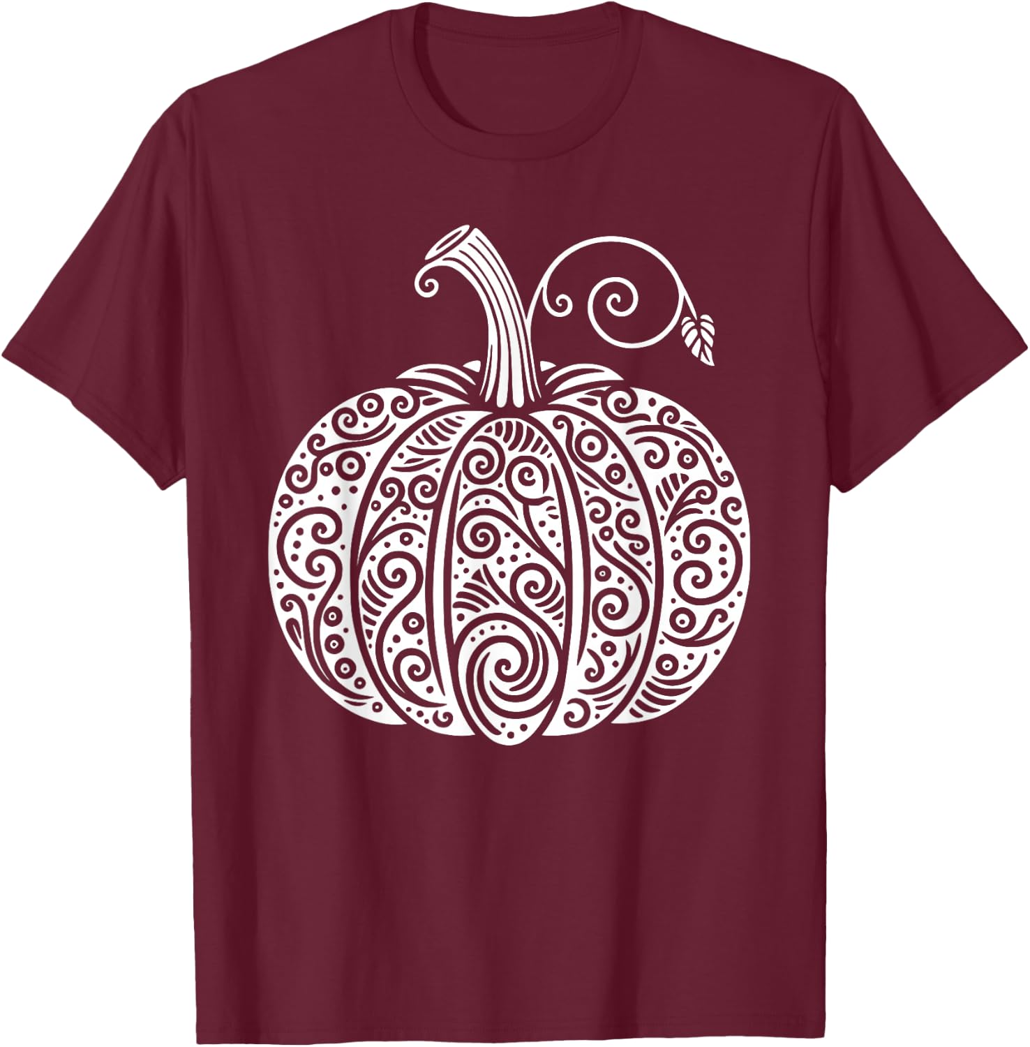 Autumn Fall Pumpkin Shirt Women Cute Thanksgiving Halloween T-Shirt - T-Shirt | Maroon